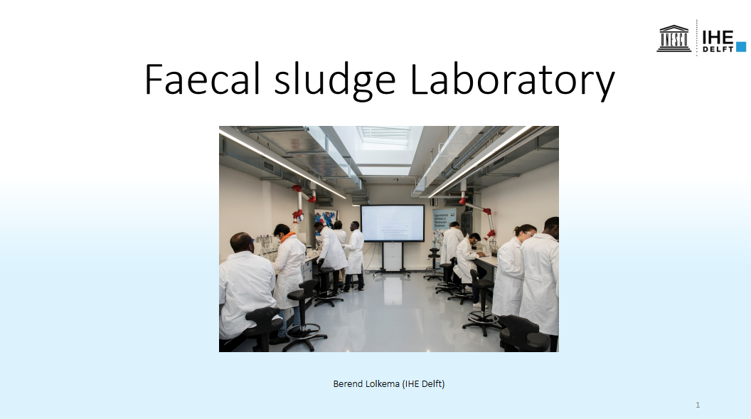Faecal Sludge Laboratory - Layout and Equipment - Humanitarian ...